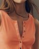 Pilcro The Andie Sleeveless Ribbed Henley Top by Pilcro - 3