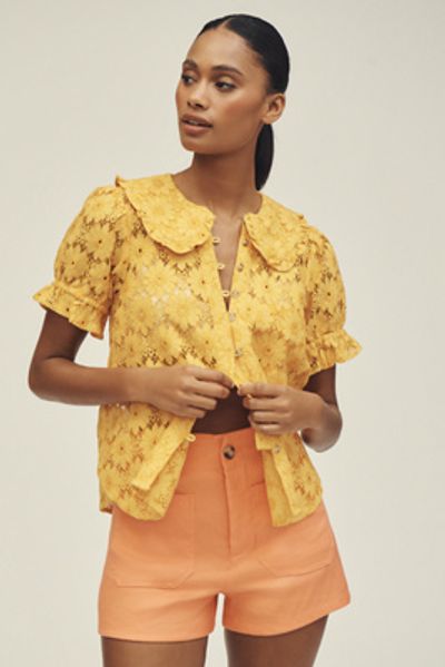 Pilcro The Keira Lace Blouse by Pilcro