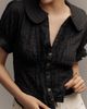 Pilcro The Keira Waisted Tuxedo-Front Blouse by Pilcro - 2