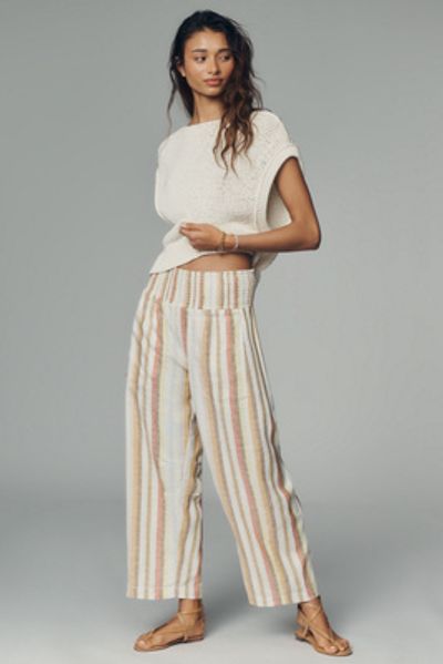 Pilcro The Reese Smocked Pull-On Barrel Pants by Pilcro