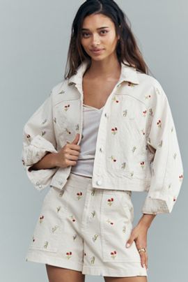 Pilcro Tulip Print Jacket