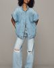 Pilcro Washed Cotton Blend Oversized Cape Jacket - 3