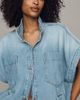 Pilcro Washed Cotton Blend Oversized Cape Jacket - 4
