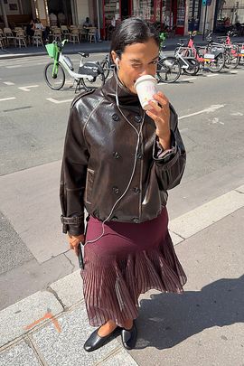 Pilcro Washed Faux-Leather Jacket