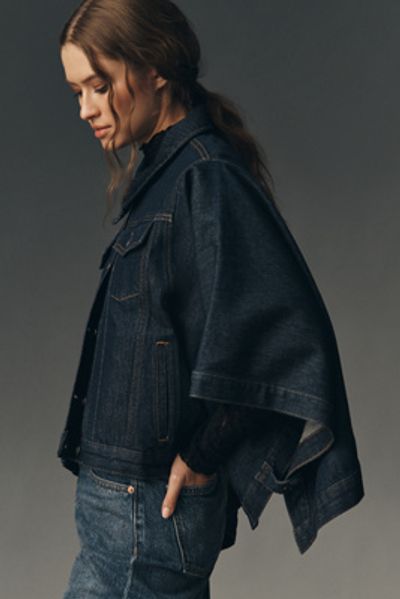Pilcro Weston Cape Denim Boyfriend Jacket