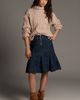 Pilcro Winona Fluted Denim Knee-Length Skirt - 4