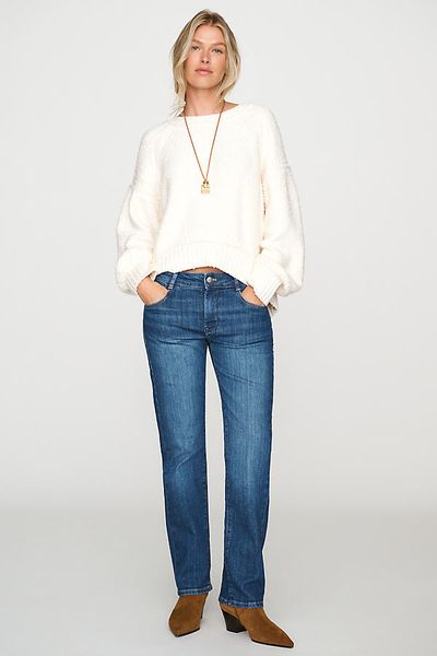 Pilcro Wren Low-Rise Relaxed Straight Jeans