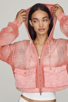 Pilcro Zip-Up Hooded Sweatshirt