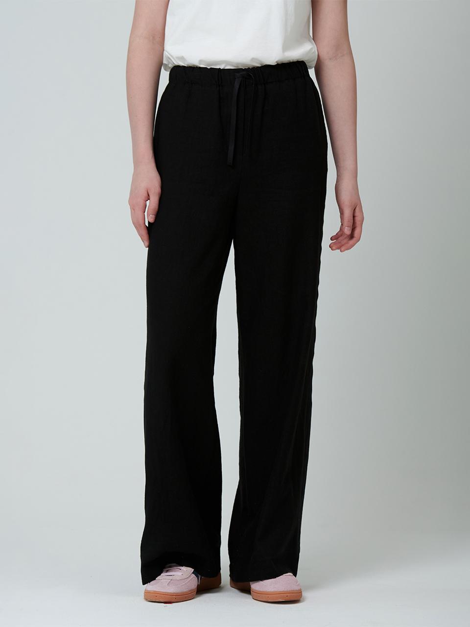 PINBLACK Coloring Tape Straight Pants Black