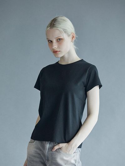 PINBLACK Cotton embroidered short-sleeved T-shirt (3 COLOR)
