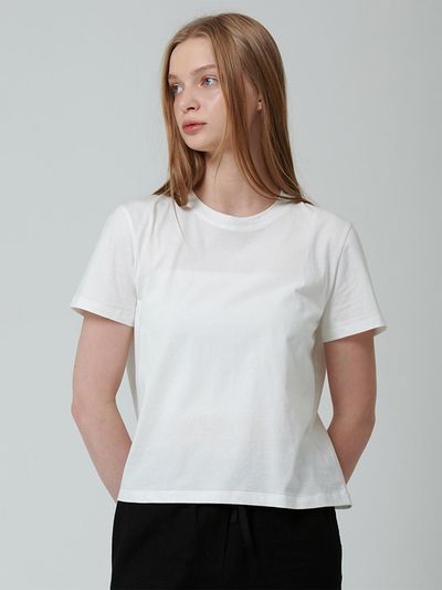 PINBLACK Essential Round Short Sleeve T-Shirt White