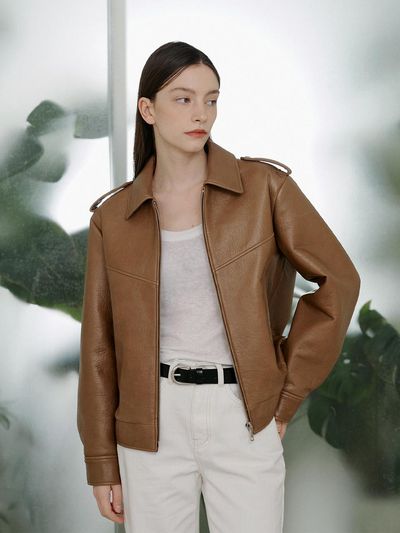 PINBLACK incision details ramskin Blouson jumper