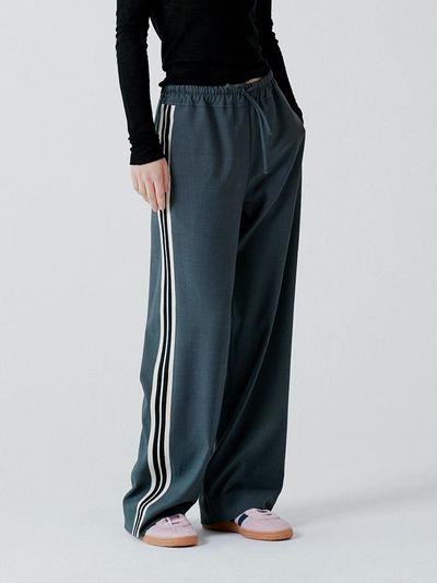 PINBLACK Track line straight pants