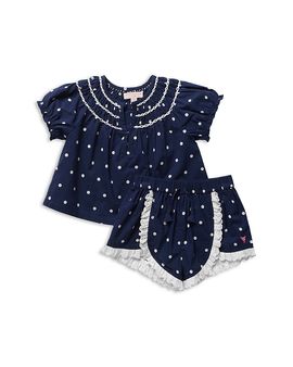 Pink Chicken Pink Chicken Girls' Millie Dot Top & Shorts Set