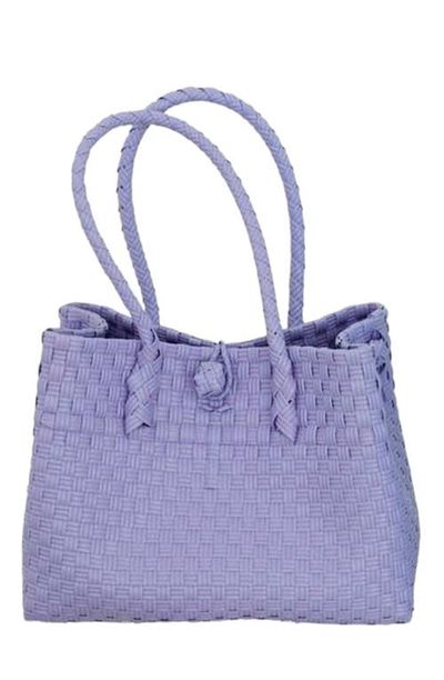 PINK HALEY PINK HALEY Zoe Recycled Plastic Woven Tote Small - Lavender