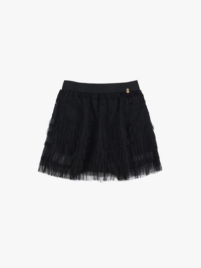 PINK PINEAPPLE Ballet Chiffon Skirt_Black