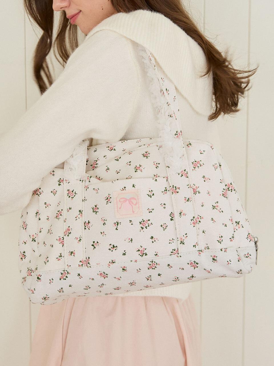 PINK PINEAPPLE Cotton Versatile Peony Tote Bag [Pink]