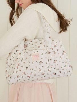 PINK PINEAPPLE Cotton Versatile Peony Tote Bag [Pink]