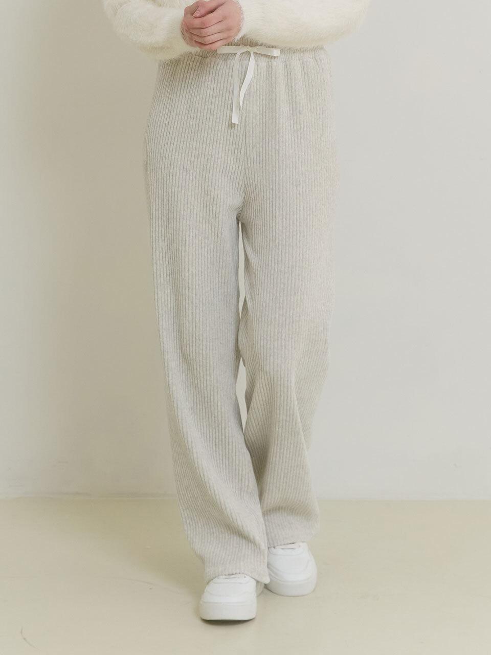 PINK PINEAPPLE COZY CORDU PANTS_CEMENT GREY
