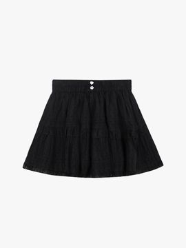 PINK PINEAPPLE Dot Frill Skirt_Black