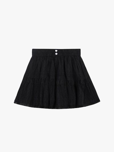 PINK PINEAPPLE Dot Frill Skirt_Black