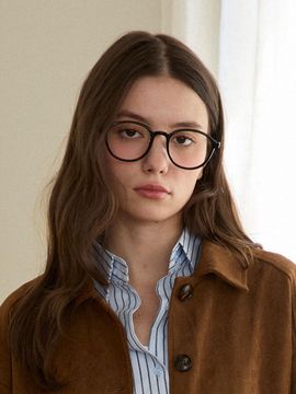PINK PINEAPPLE Edgy Simple Rectangular Glasses [Black]
