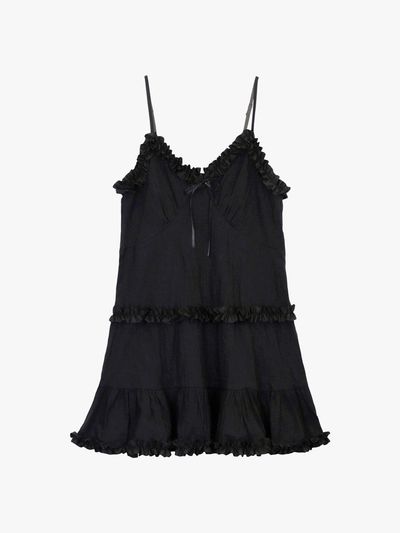PINK PINEAPPLE FAIRY FRILL SLIP DRESS_BLACK