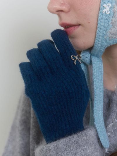 PINK PINEAPPLE FAIRY RIBBON RING GLOVES_NAVY