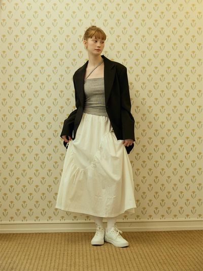 PINK PINEAPPLE FAIRY VOLUME SKIRT_WHITE