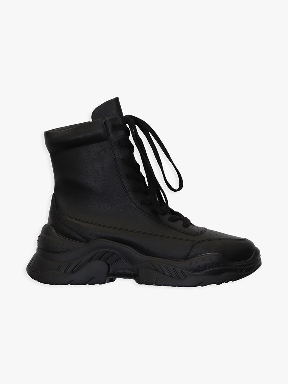 PINK PINEAPPLE LACE UP HIGH TOP SNEAKERS_BLACK
