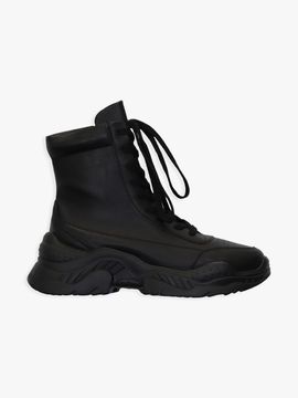PINK PINEAPPLE LACE UP HIGH TOP SNEAKERS_BLACK