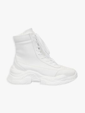 PINK PINEAPPLE LACE UP HIGH TOP SNEAKERS_WHITE