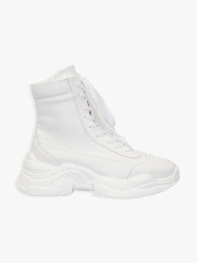 PINK PINEAPPLE LACE UP HIGH TOP SNEAKERS_WHITE