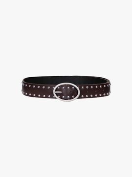 PINK PINEAPPLE OVAL BUCKLE BELT [BROWN]