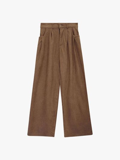 PINK PINEAPPLE RETRO COZY CORDUROY PANTS_BEIGE