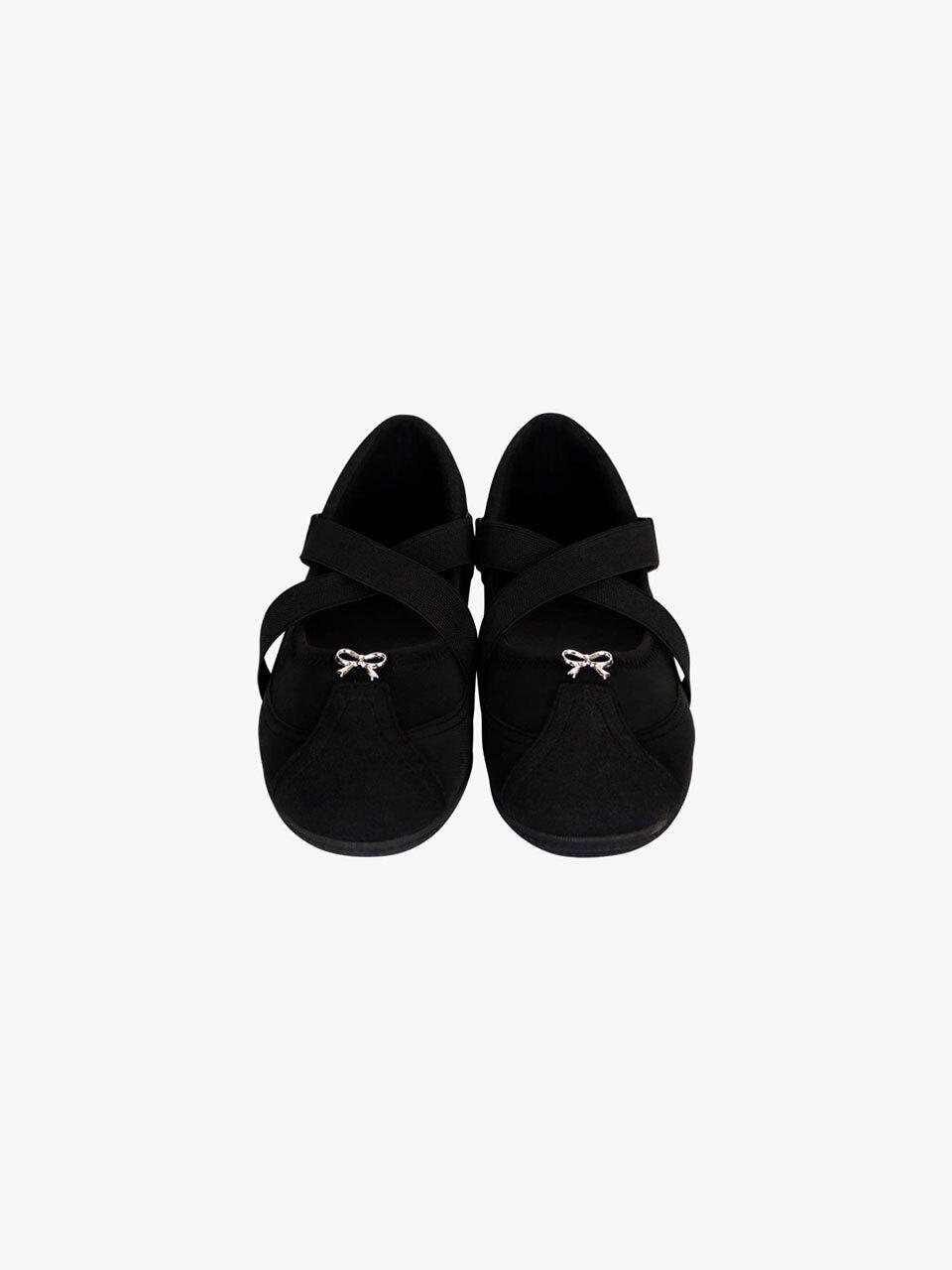 PINK PINEAPPLE Ribbon Ballet Strap Low-Profile Sneakers [Black]