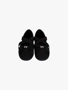 PINK PINEAPPLE Ribbon Ballet Strap Low-Profile Sneakers [Black]
