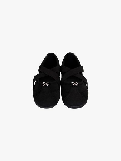 PINK PINEAPPLE Ribbon Ballet Strap Low-Profile Sneakers [Black]