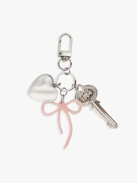 PINK PINEAPPLE RIBBON UNLOCKED KEYRING_PINK