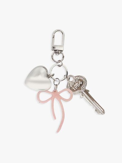 PINK PINEAPPLE RIBBON UNLOCKED KEYRING_PINK