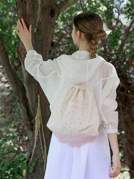 PINK PINEAPPLE Rose Pocket Backpack_Pink