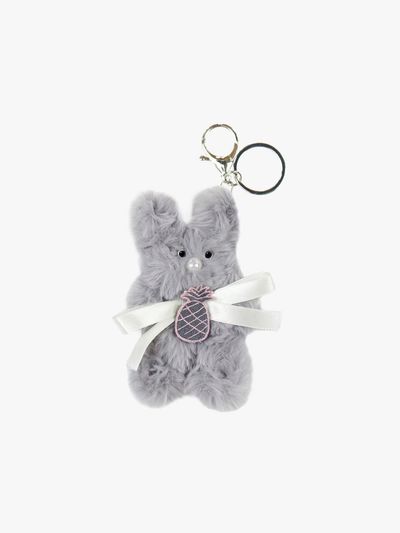 PINK PINEAPPLE Shiny Nose Keyring_Grey
