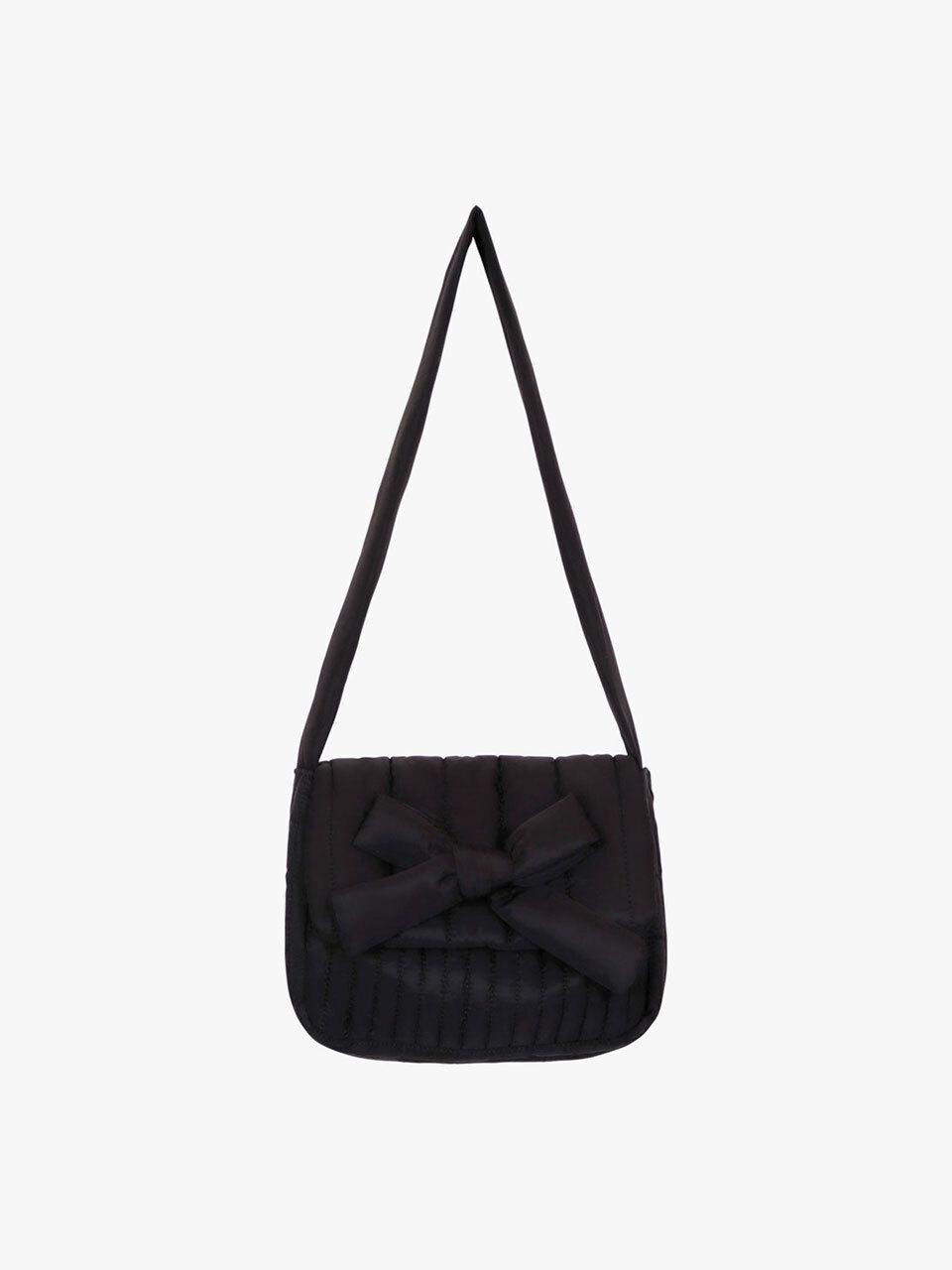 PINK PINEAPPLE SNOW CLOUD RIBBON BAG_BLACK