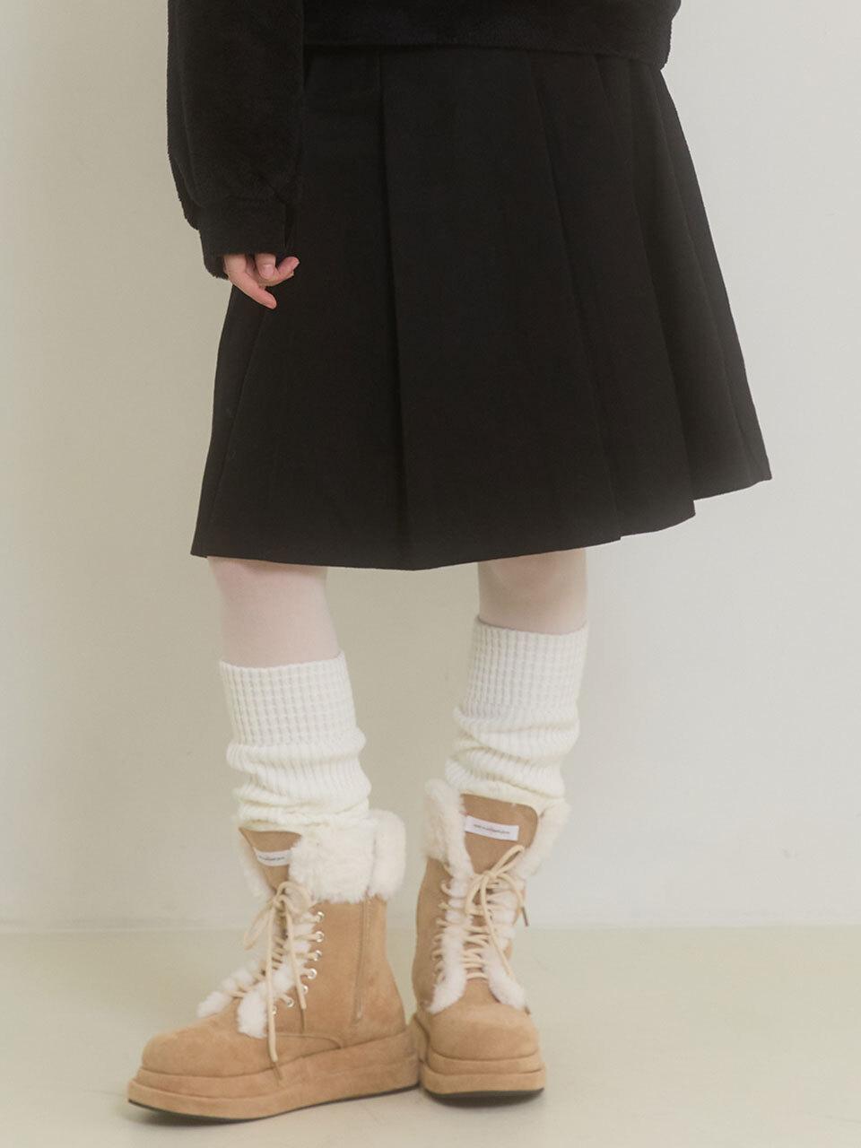 PINK PINEAPPLE SNOW FALL MIDI SKIRT_BLACK