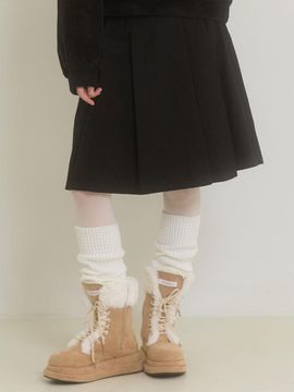 PINK PINEAPPLE SNOW FALL MIDI SKIRT_BLACK