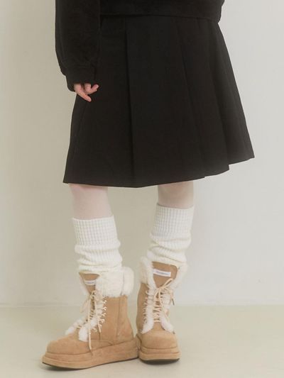 PINK PINEAPPLE SNOW FALL MIDI SKIRT_BLACK