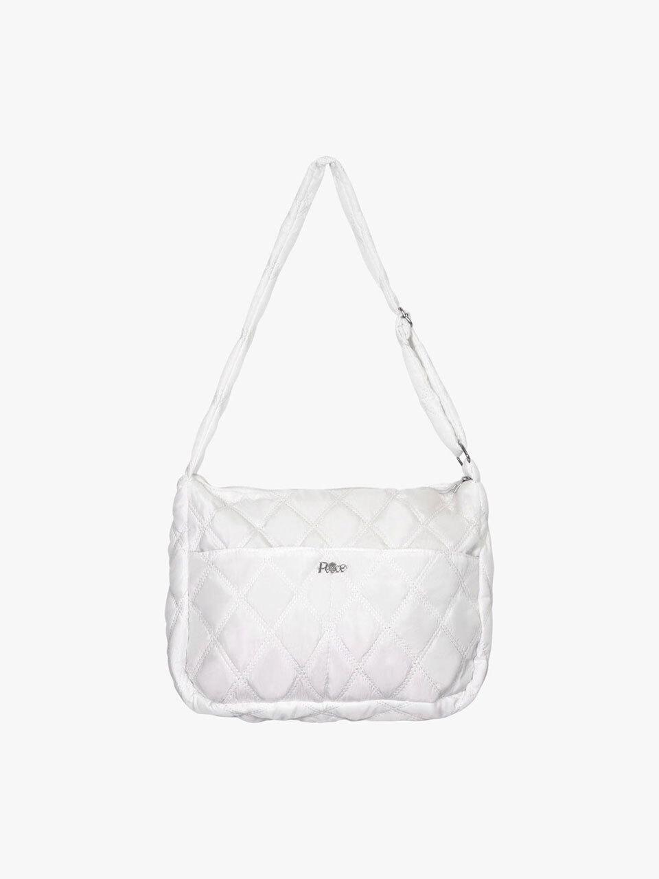 PINK PINEAPPLE SNOWBLOOM QUILTED BAG_WHITE