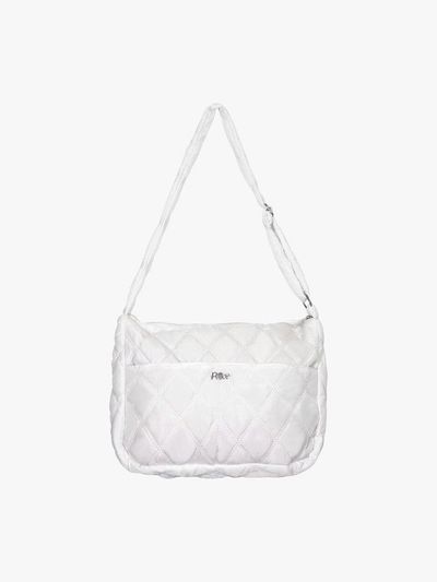 PINK PINEAPPLE SNOWBLOOM QUILTED BAG_WHITE