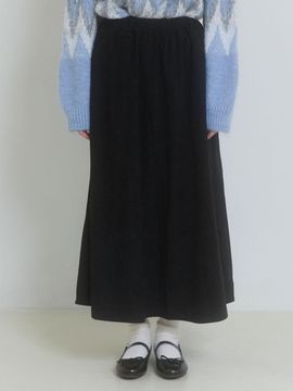 PINK PINEAPPLE WINTER BREEZE CORDUROY SKIRT_BLACK