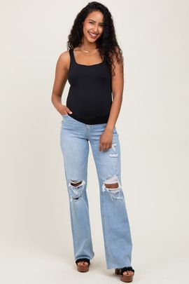PinkBlush PinkBlush 90'S Vintage Super High Rise Flare Maternity Jeans